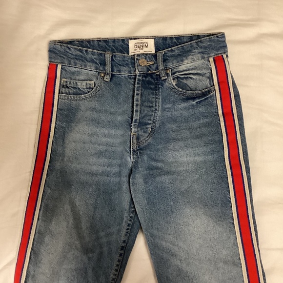 Zara Jeans with Sport Stripe - Picture 1 of 3